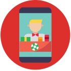 Live Dealer Glücksspiel auf einem mobilen Gerät