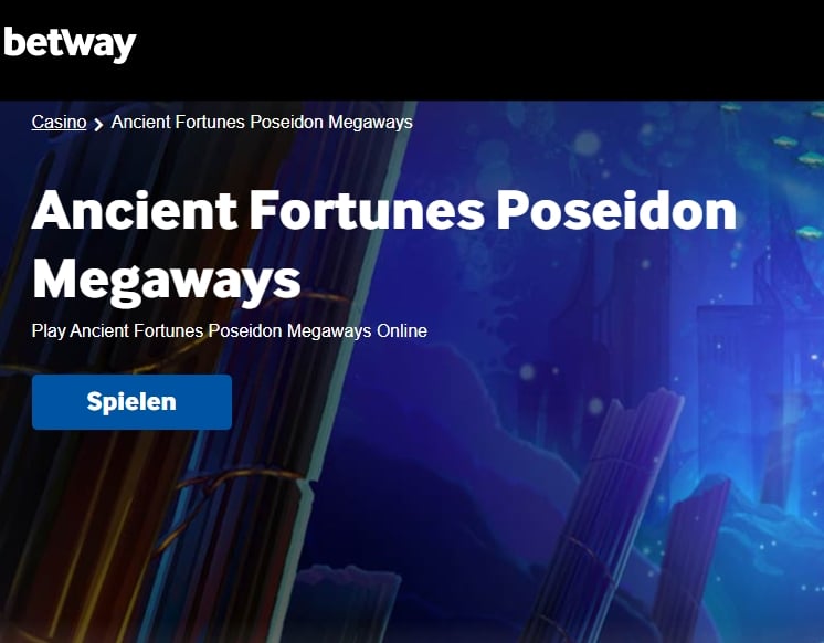 Betway Spielen Ancient Fortunes Poseidon Megaways